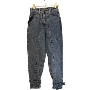 Vintage Curvy Push-Up Boyfriend Jeans | Size 0 | Mid Rise | Removable Bow Ankles